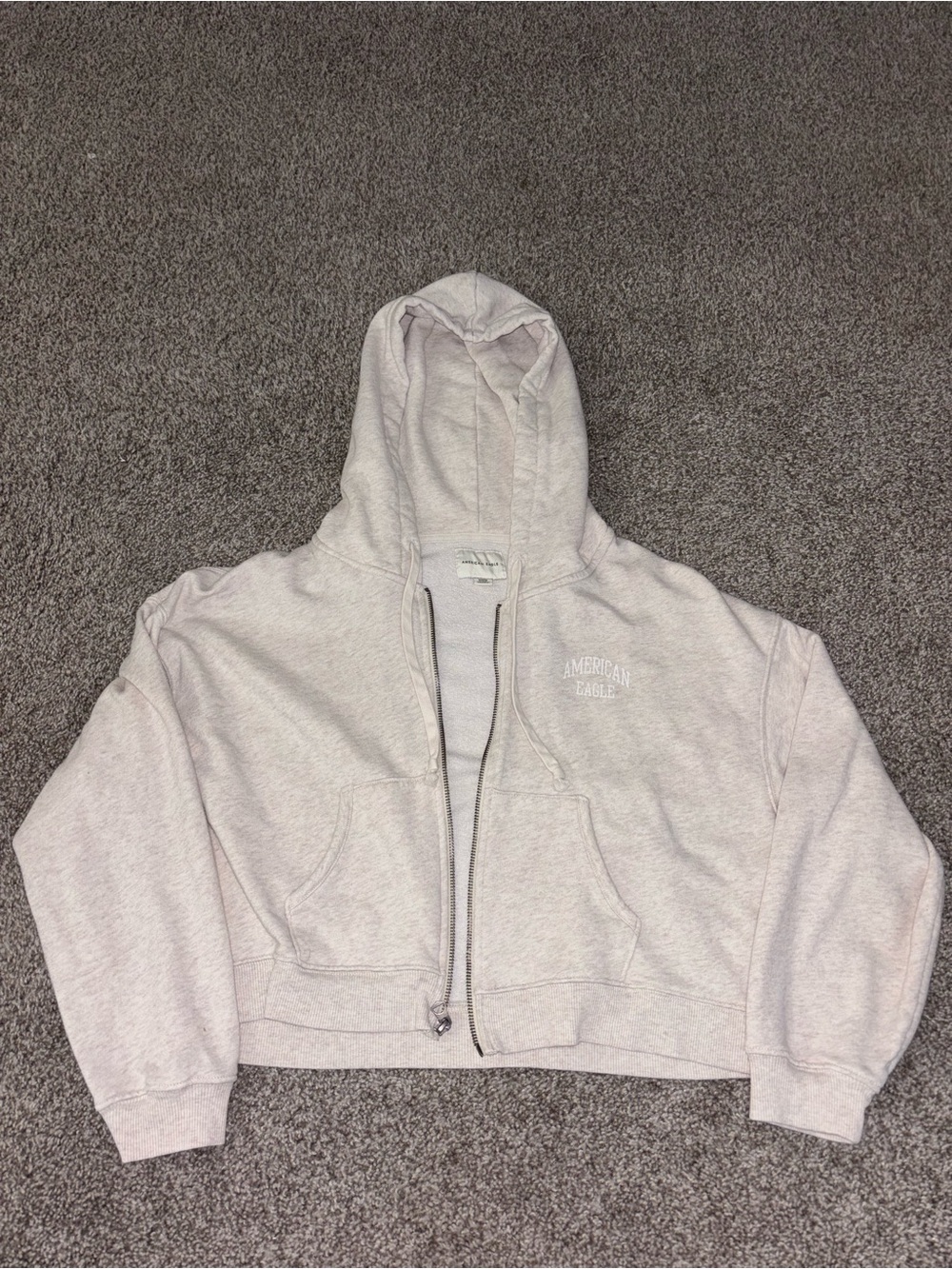 american eagle cropped zip up jacket
